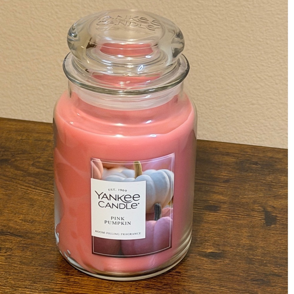 Yankee Candle Pink Pumpkin Large Jar Scented Candle 22oz Pink Paraffin Wax